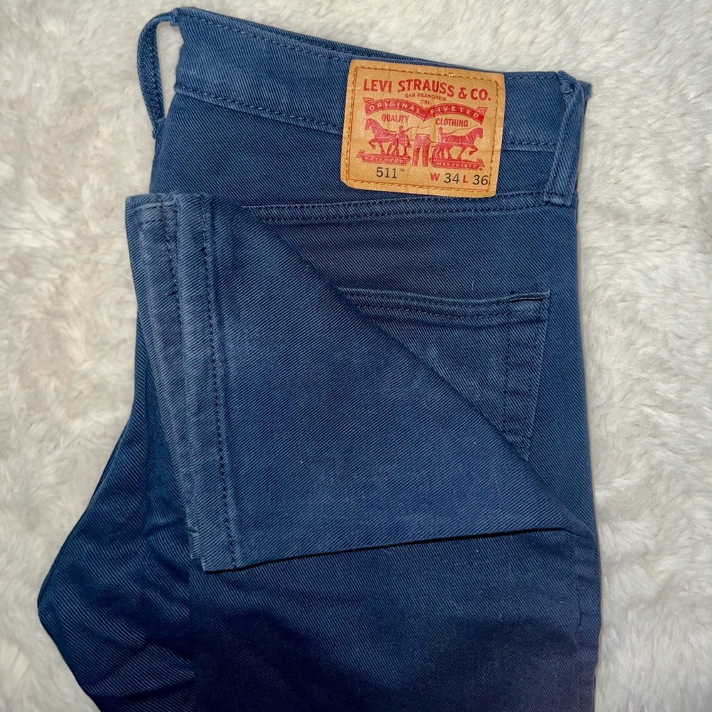 Levi's 511 Levi Strauss Flat Navy blue jeans 34 x 36
